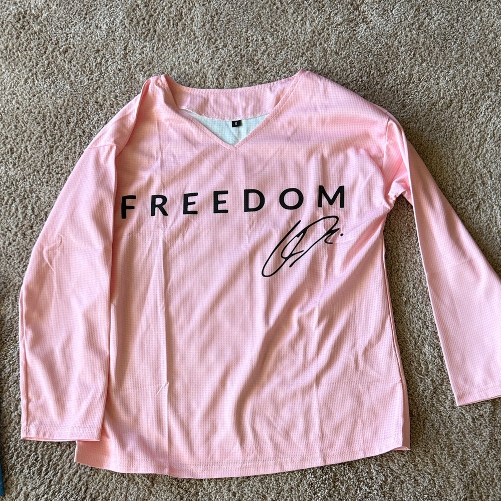 Charlie Kirk Freedom Pink Long-Sleeve Women's Top